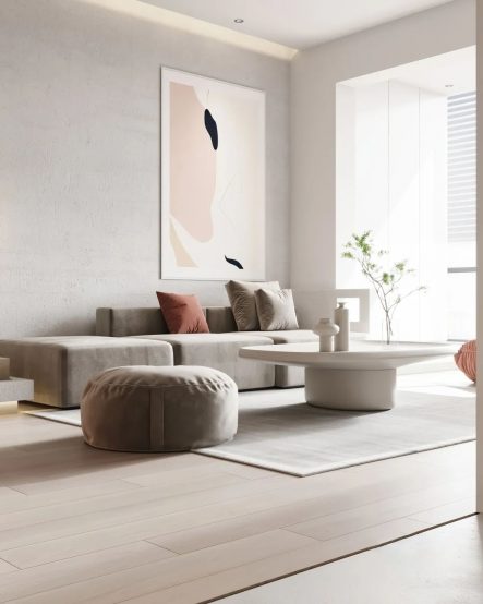 小藍鯨石晶地板極簡風格裝修案例