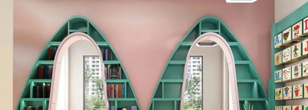 小藍鯨石晶地板、石晶墻板幼兒園裝修效果圖案例